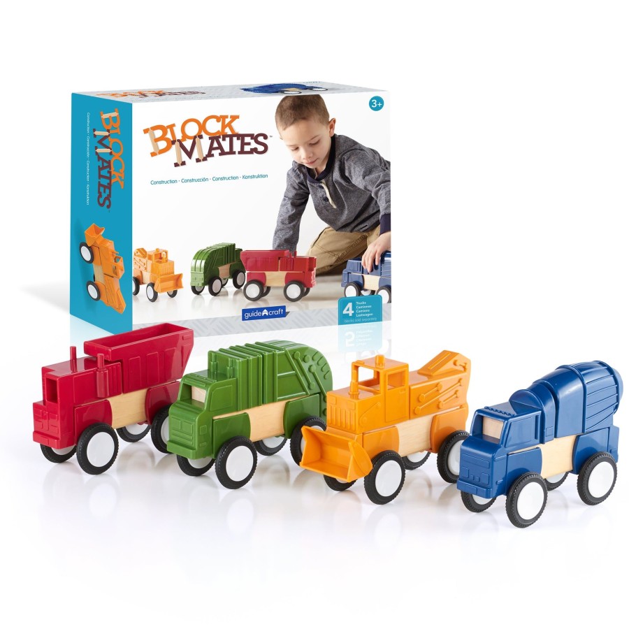 Educational Toys Guidecraft | Block Mates Construction Vehicles