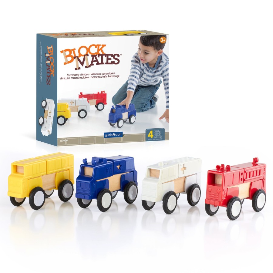 Educational Toys Guidecraft | Block Mates Community Vehicles