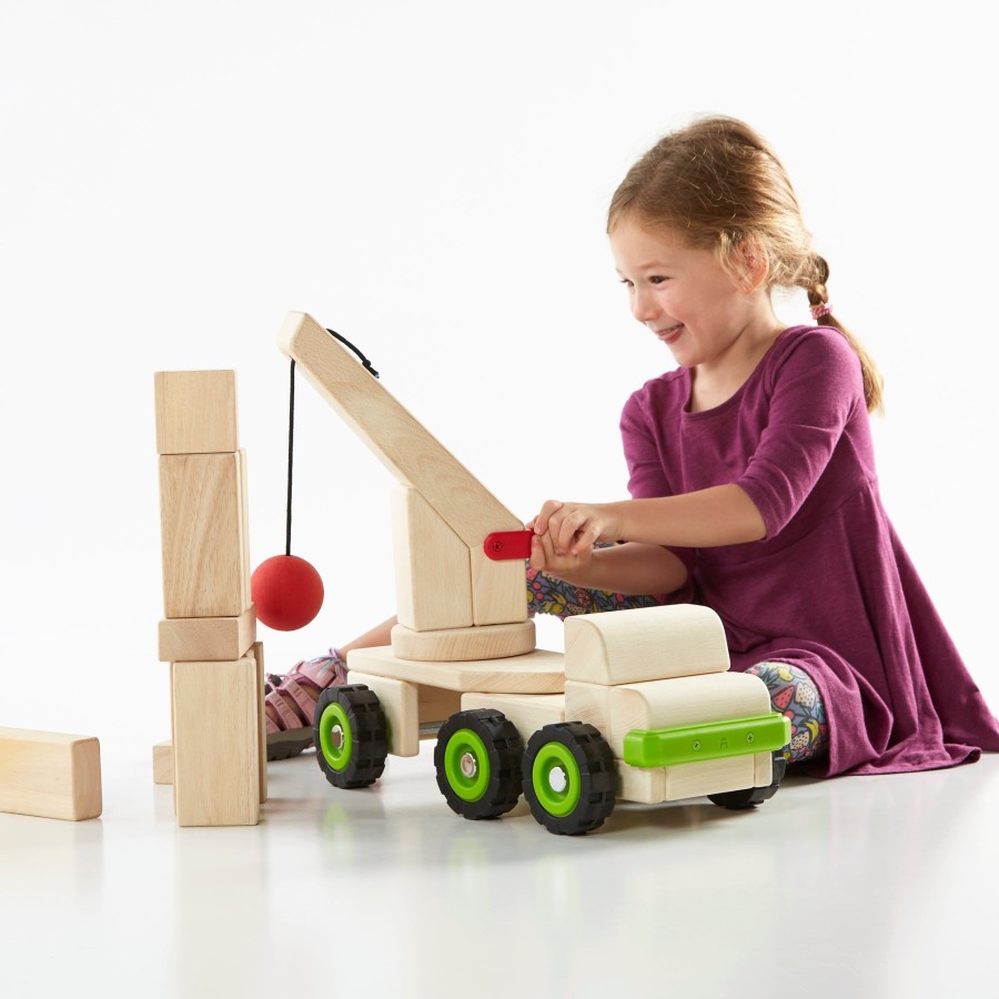 Educational Toys Guidecraft | Block Science - Big Wrecking Ball Truck