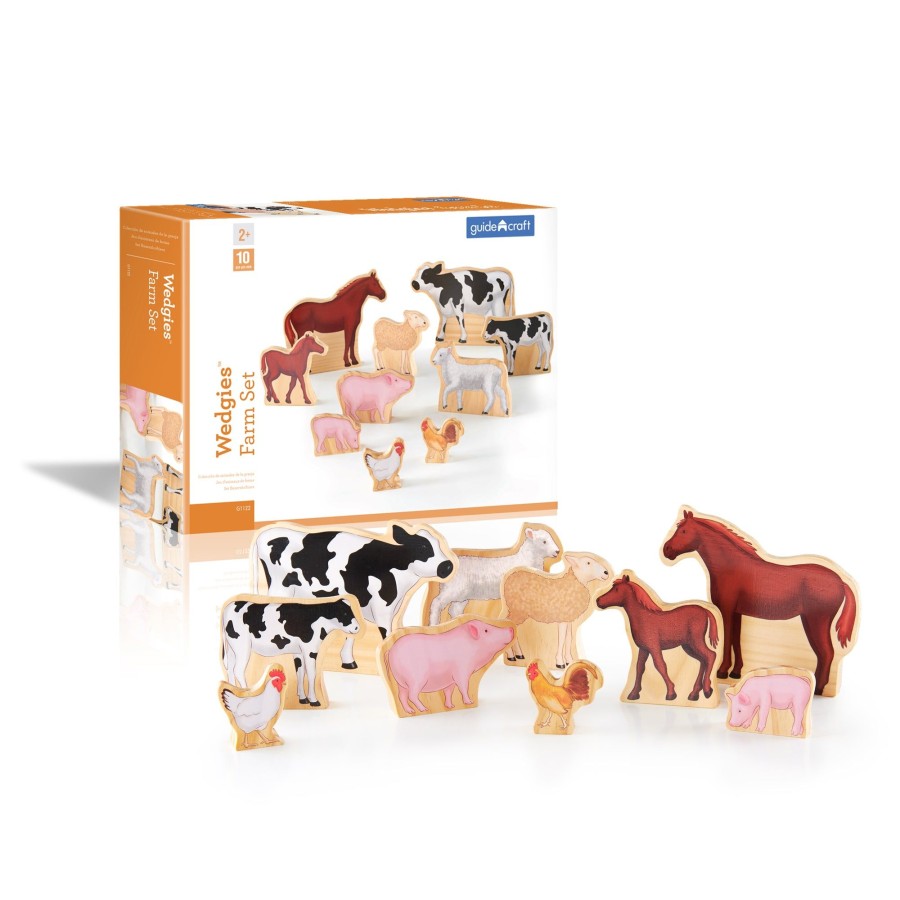 Educational Toys Guidecraft | Wedgies Farm Animals Set