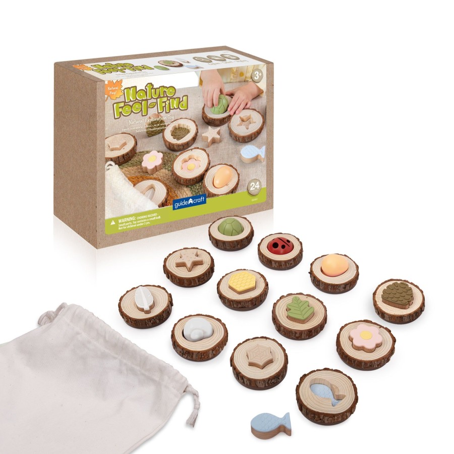 Educational Toys Guidecraft | Nature Feel And Find - 24 Pc. Set