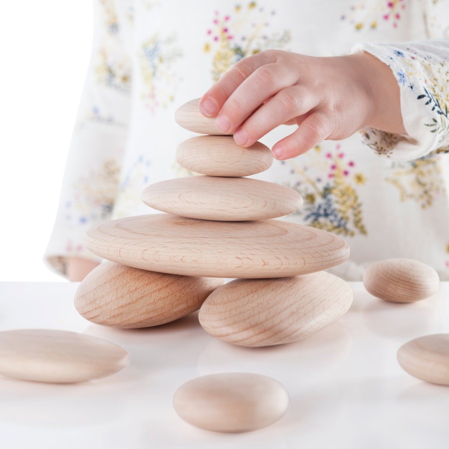 Educational Toys Guidecraft | Wood Stackers - River Stones