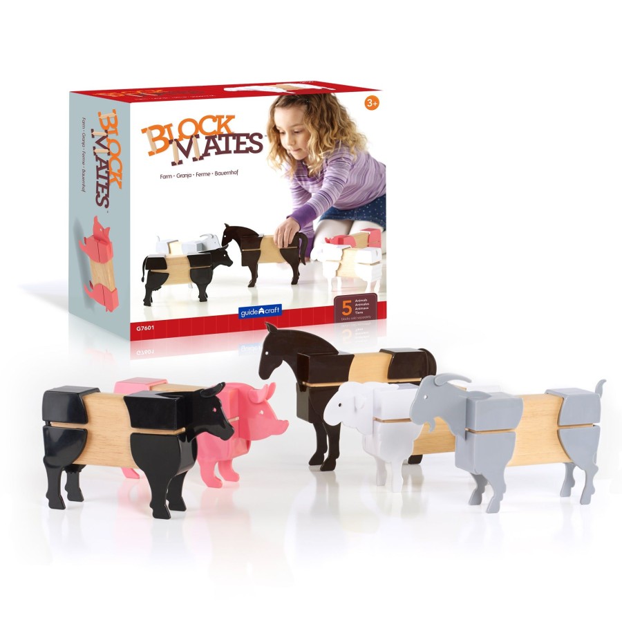 Educational Toys Guidecraft | Block Mates Farm Animals