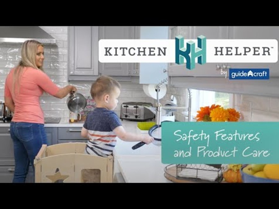 Kitchen Helper Guidecraft | Martha Stewart Kitchen Helper® Stool With 2 Keepers