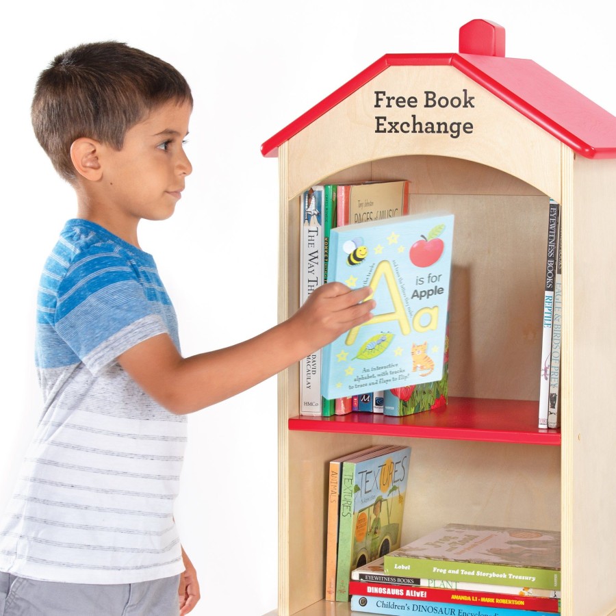 Classroom Furniture Guidecraft | Free Library Exchange Book Stand