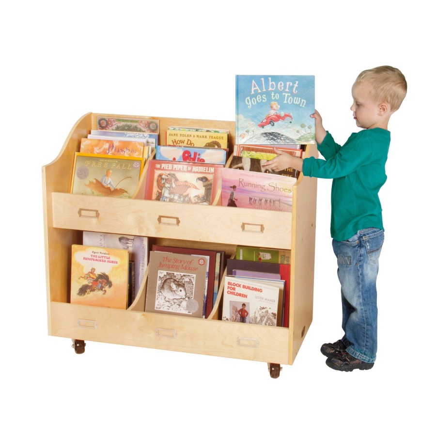 Classroom Furniture Guidecraft | Mobile Book Organizer