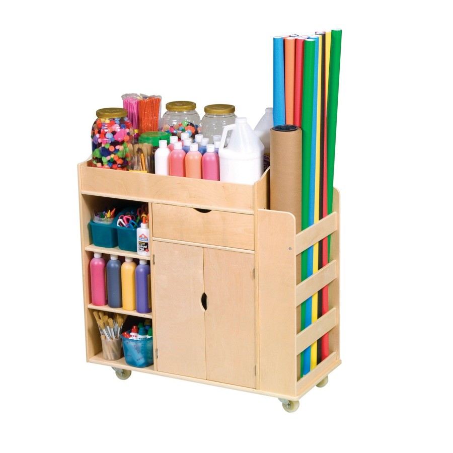 Classroom Furniture Guidecraft | Kids' Art Activity Cart