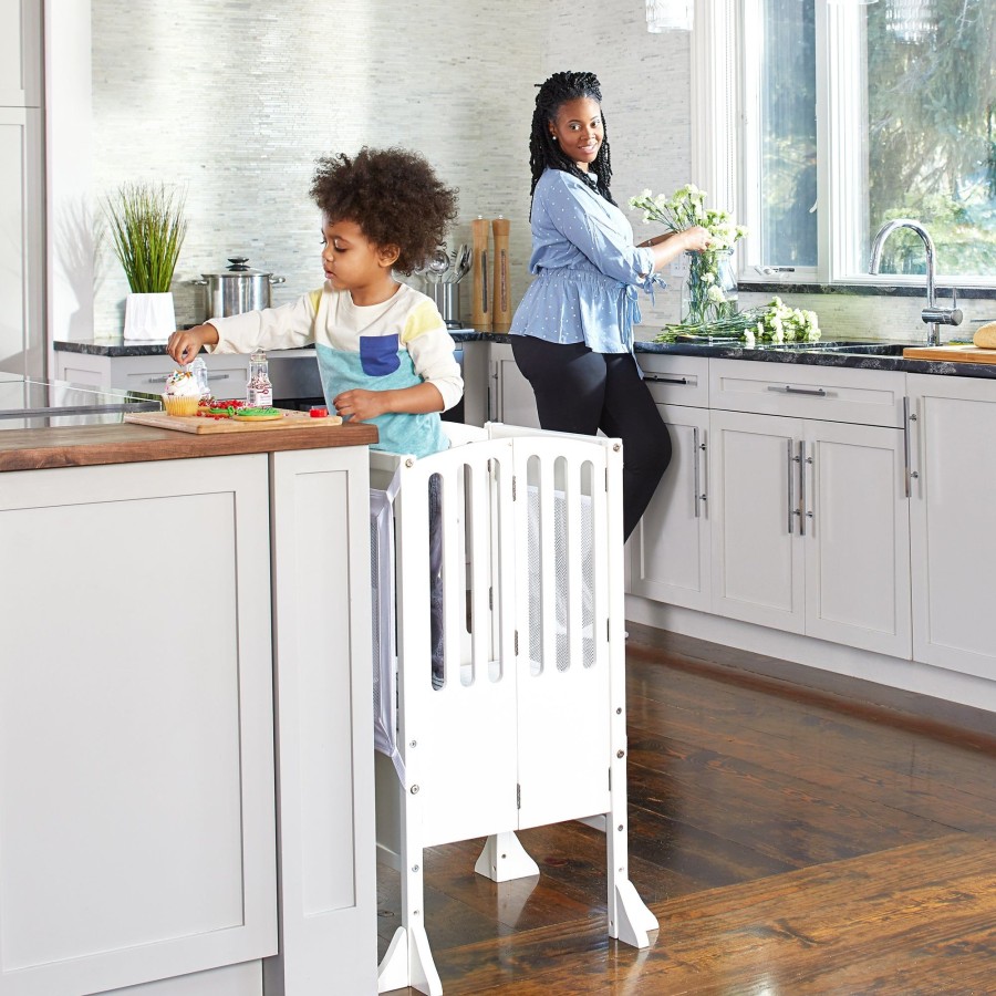 Kitchen Helper Guidecraft | Contemporary Kitchen Helper® Stool With 2 Keepers