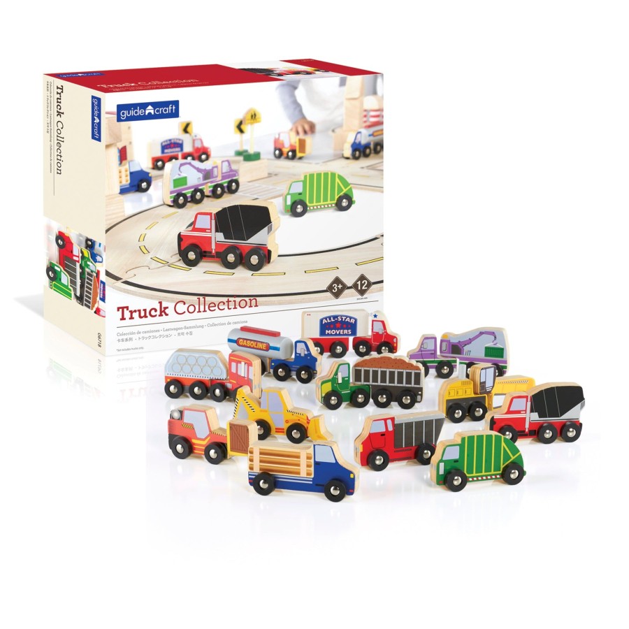 Educational Toys Guidecraft | Wooden Truck Collection Set Of 12