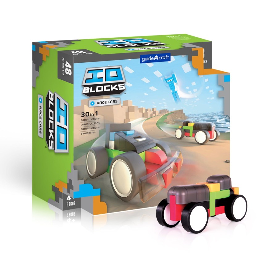 Educational Toys Guidecraft | Io Blocks® Race Cars - 48 Piece Set